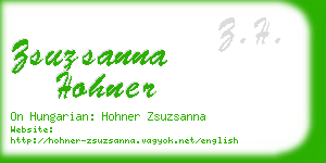 zsuzsanna hohner business card